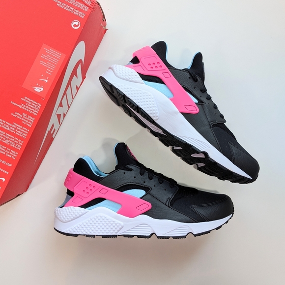 Nike Air Huarache Run Black/Laser Fuchsia/Blue Nike Air Huarache Run Black/Laser Fuchsia/Blue